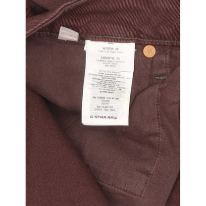 G-Star 3301 Men Purple Straight Slim Stretch Jeans W36 L28