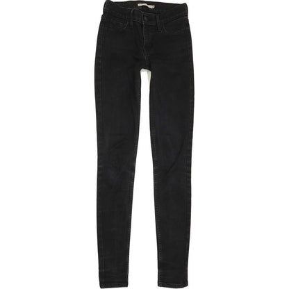 Levi's 710 Super Women Black Skinny Slim Stretch Jeans W26 L32