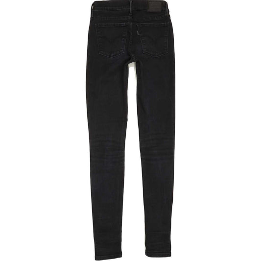 Levi's 710 Super Women Black Skinny Slim Stretch Jeans W26 L32
