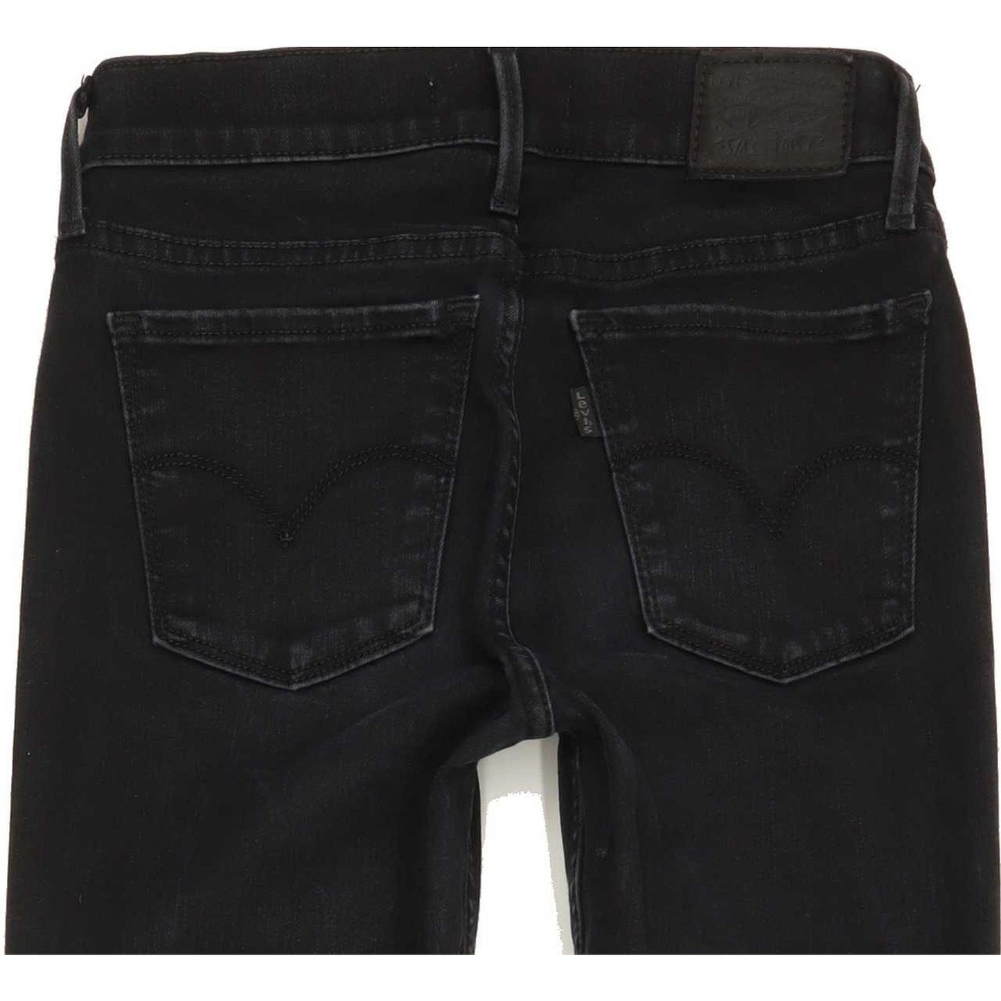 Levi's 710 Super Women Black Skinny Slim Stretch Jeans W26 L32