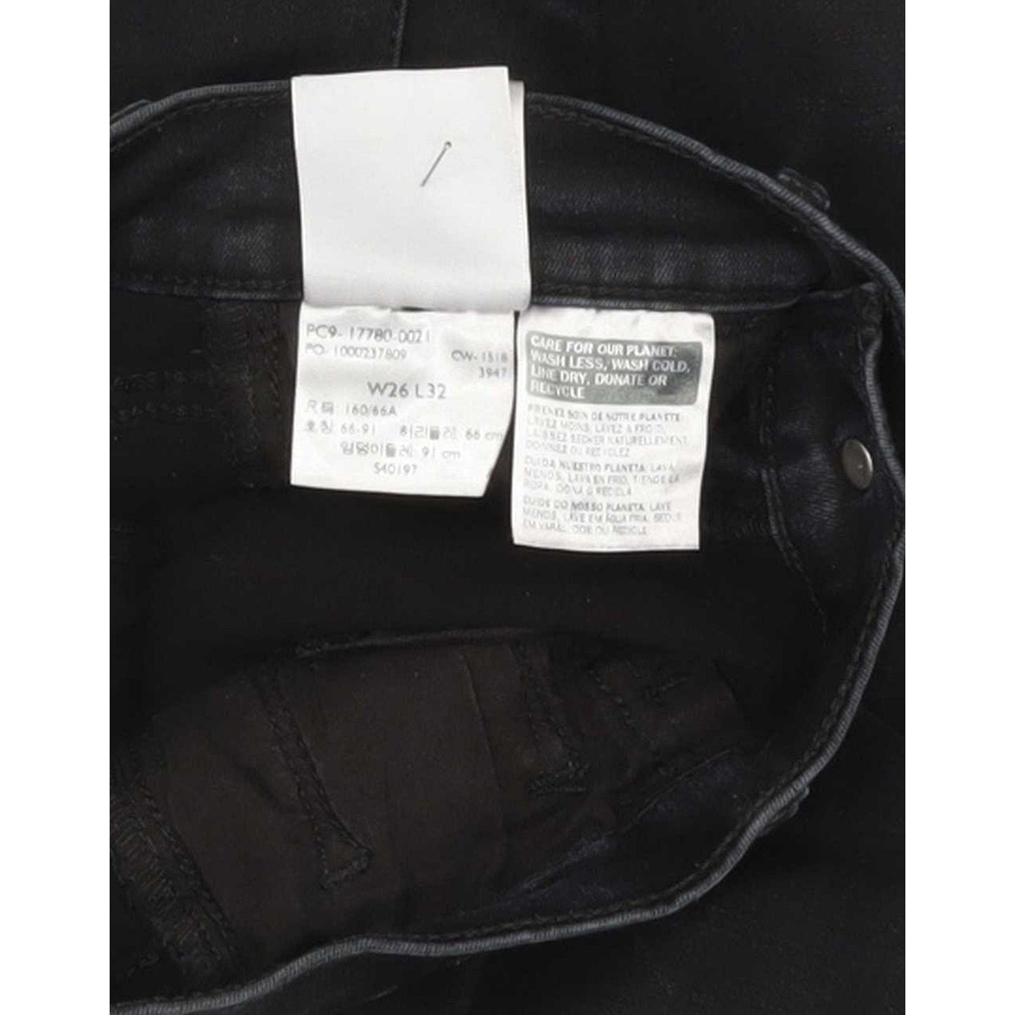 Levi's 710 Super Women Black Skinny Slim Stretch Jeans W26 L32