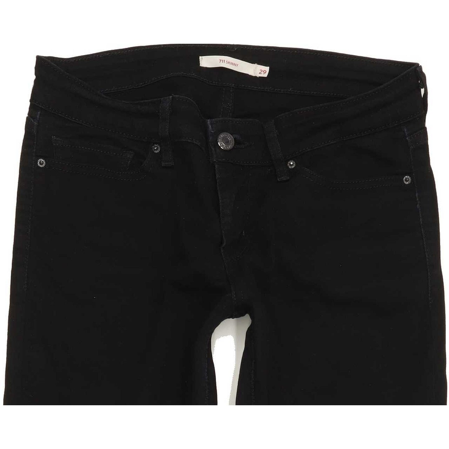 Levi's 711 Women Black Skinny Slim Stretch Jeans W29 L31