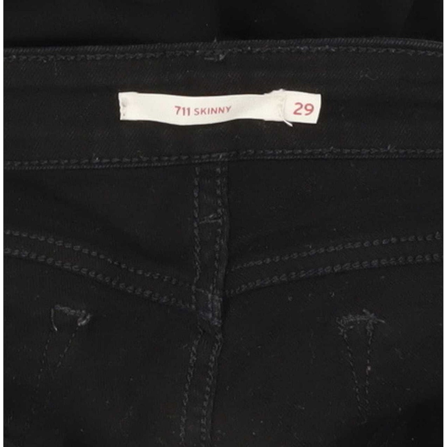Levi's 711 Women Black Skinny Slim Stretch Jeans W29 L31