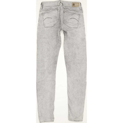 G-Star Lynn Mid Women Grey Skinny Slim Stretch Jeans W27 L32