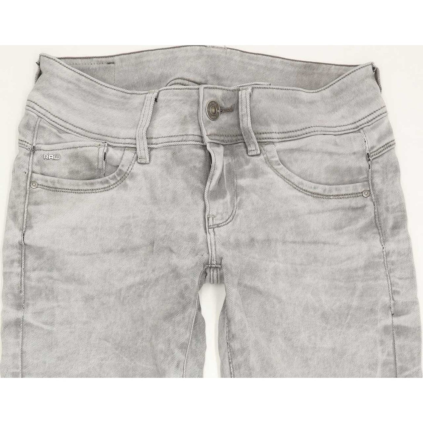 G-Star Lynn Mid Women Grey Skinny Slim Stretch Jeans W27 L32