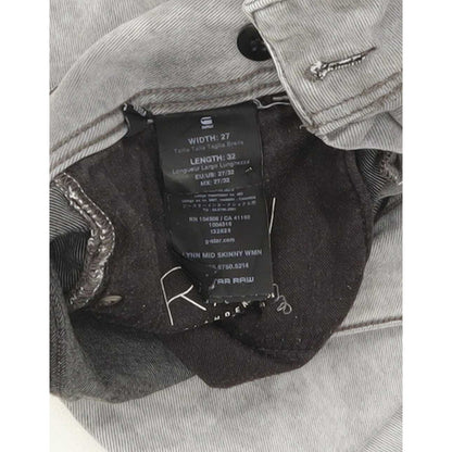 G-Star Lynn Mid Women Grey Skinny Slim Stretch Jeans W27 L32