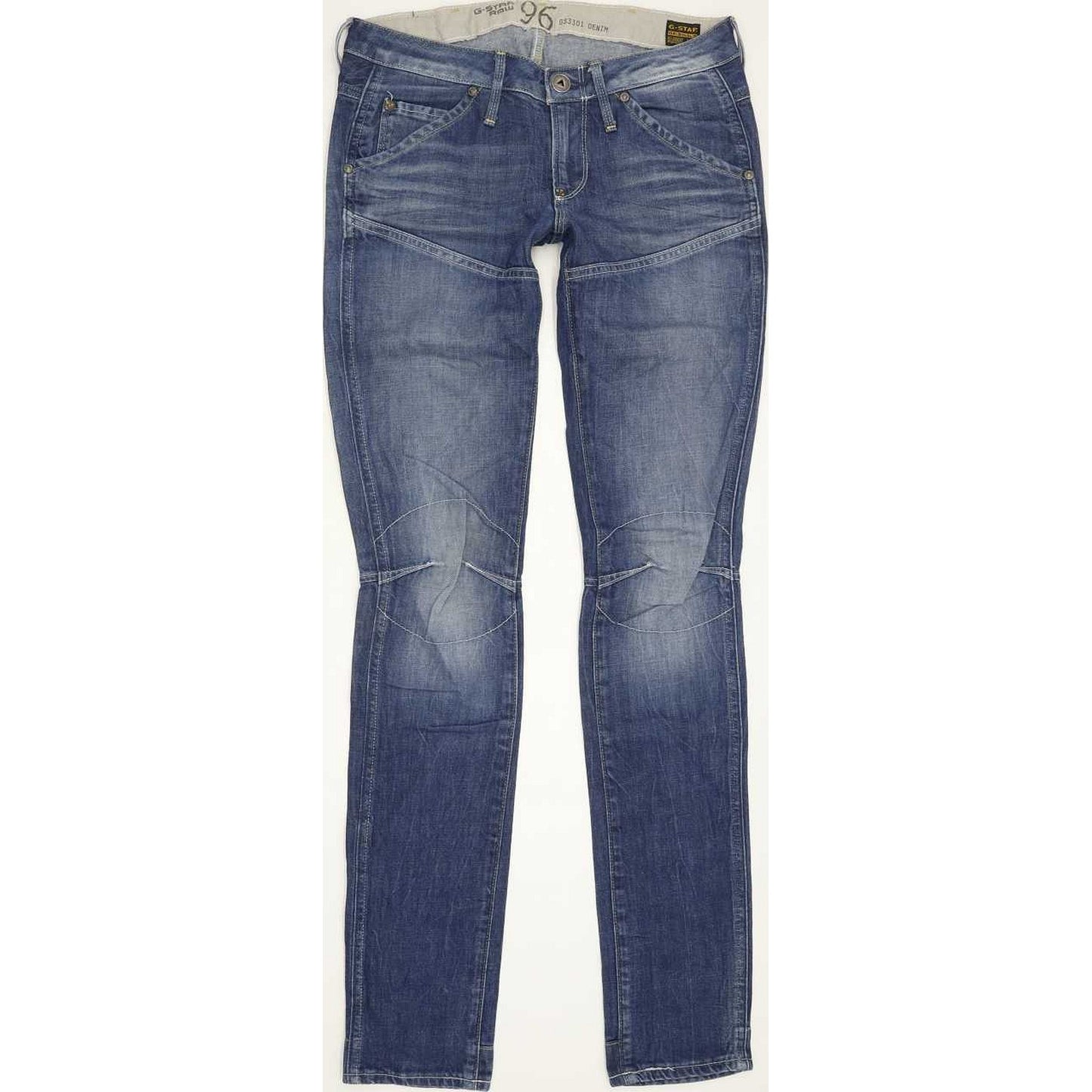 G-Star Women Blue Tapered Slim Stretch Jeans W28 L34