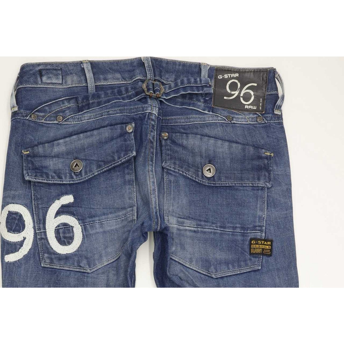 G-Star Women Blue Tapered Slim Stretch Jeans W28 L34