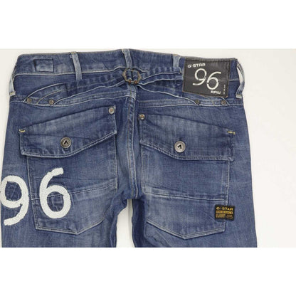 G-Star Women Blue Tapered Slim Stretch Jeans W28 L34
