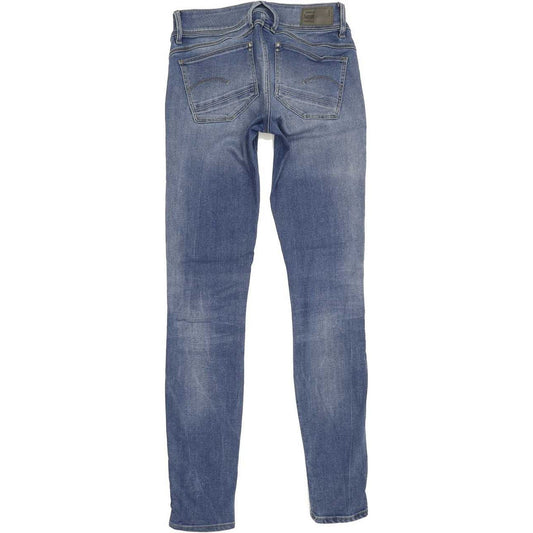 G-Star Lynn Mid Women Blue Skinny Slim Stretch Jeans W27 L31