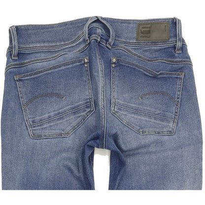 G-Star Lynn Mid Women Blue Skinny Slim Stretch Jeans W27 L31