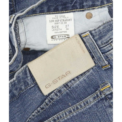 G-Star Women Blue Straight Slim Jeans W27 L33