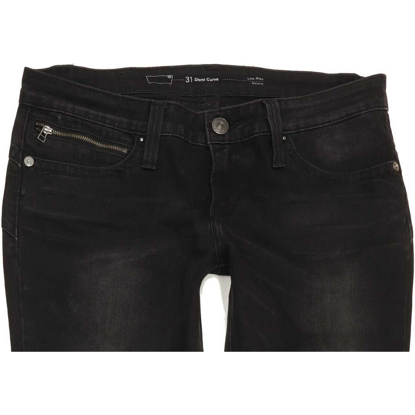 Levi's Demi Curve Women Black Skinny Slim Stretch Jeans W31 L32