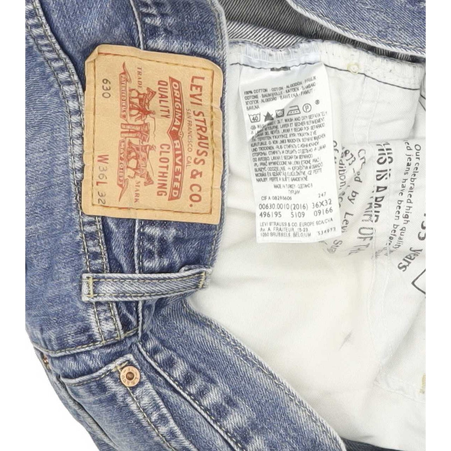 Levi's 630 Men Blue Straight Regular Jeans W36 L29