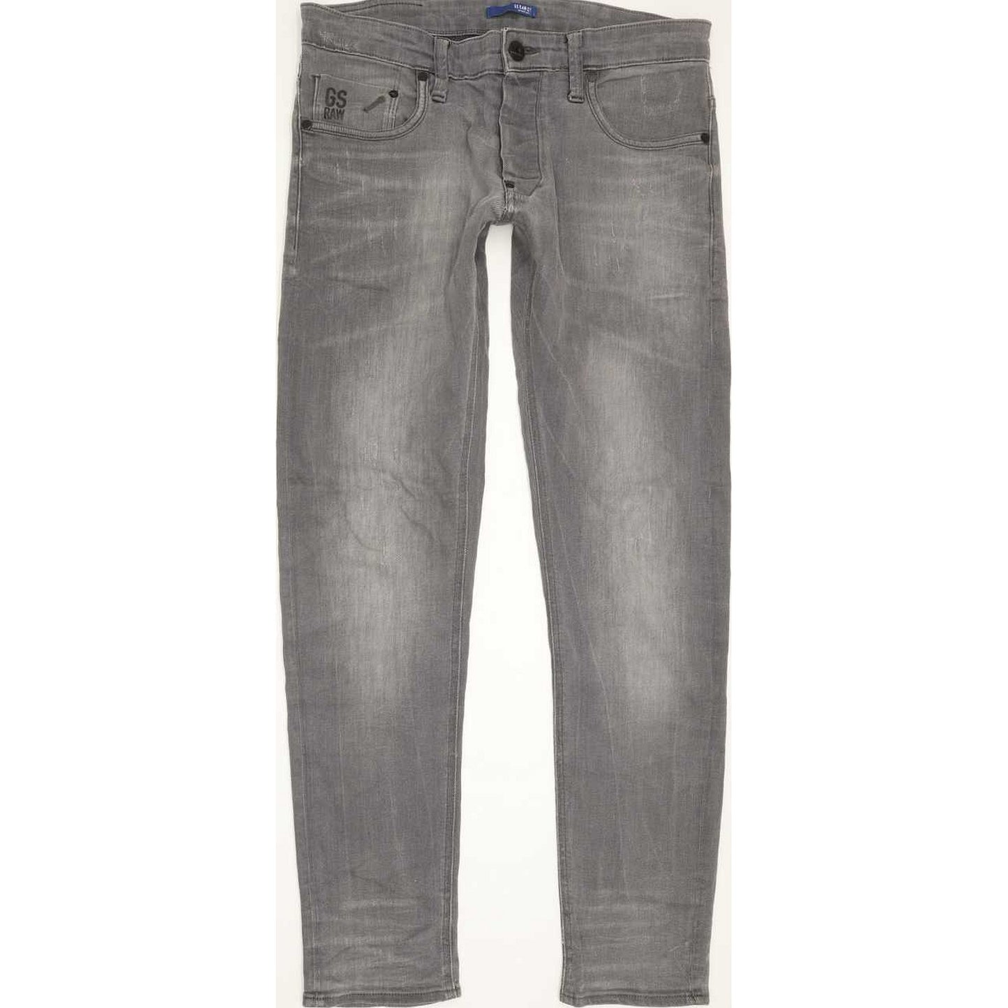 G-Star Men Grey Tapered Slim Stretch Jeans W30 L31