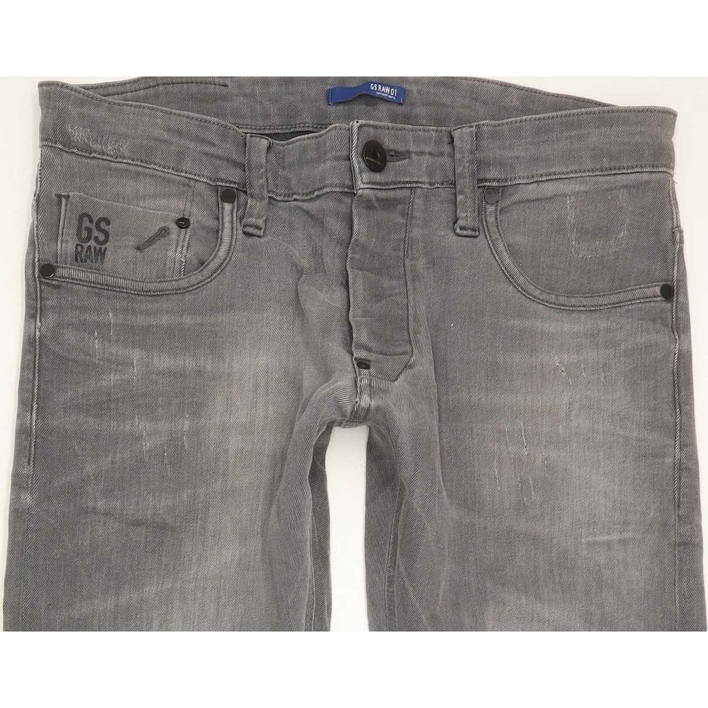 G-Star Men Grey Tapered Slim Stretch Jeans W30 L31