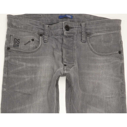 G-Star Men Grey Tapered Slim Stretch Jeans W30 L31