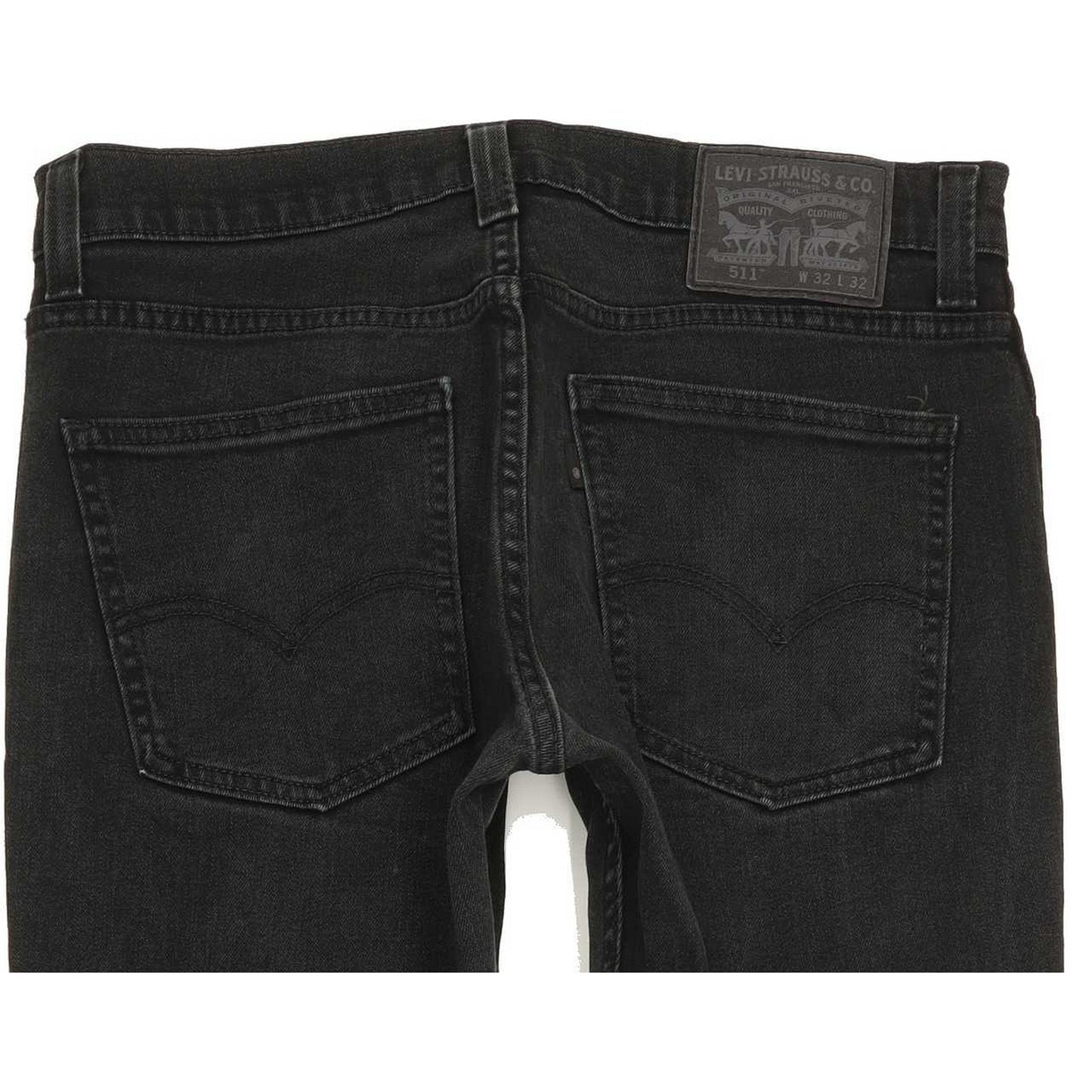 Levi's 511 Men Black Straight Slim Stretch Jeans W32 L31