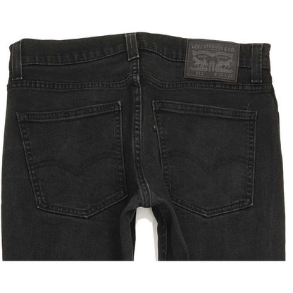 Levi's 511 Men Black Straight Slim Stretch Jeans W32 L31