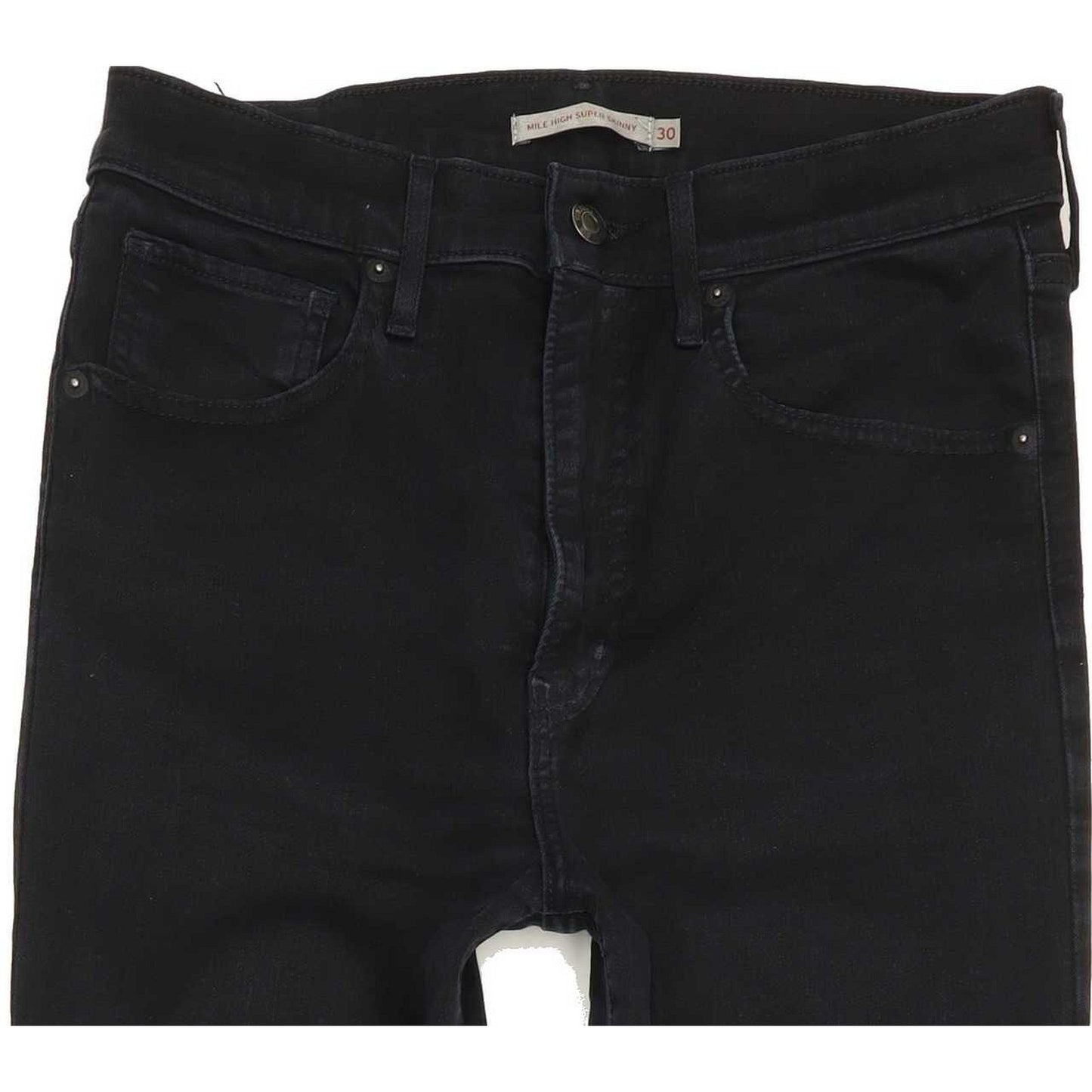 Levi's Mile High Rise Black Skinny Stretch Jeans High Waisted W30 L32