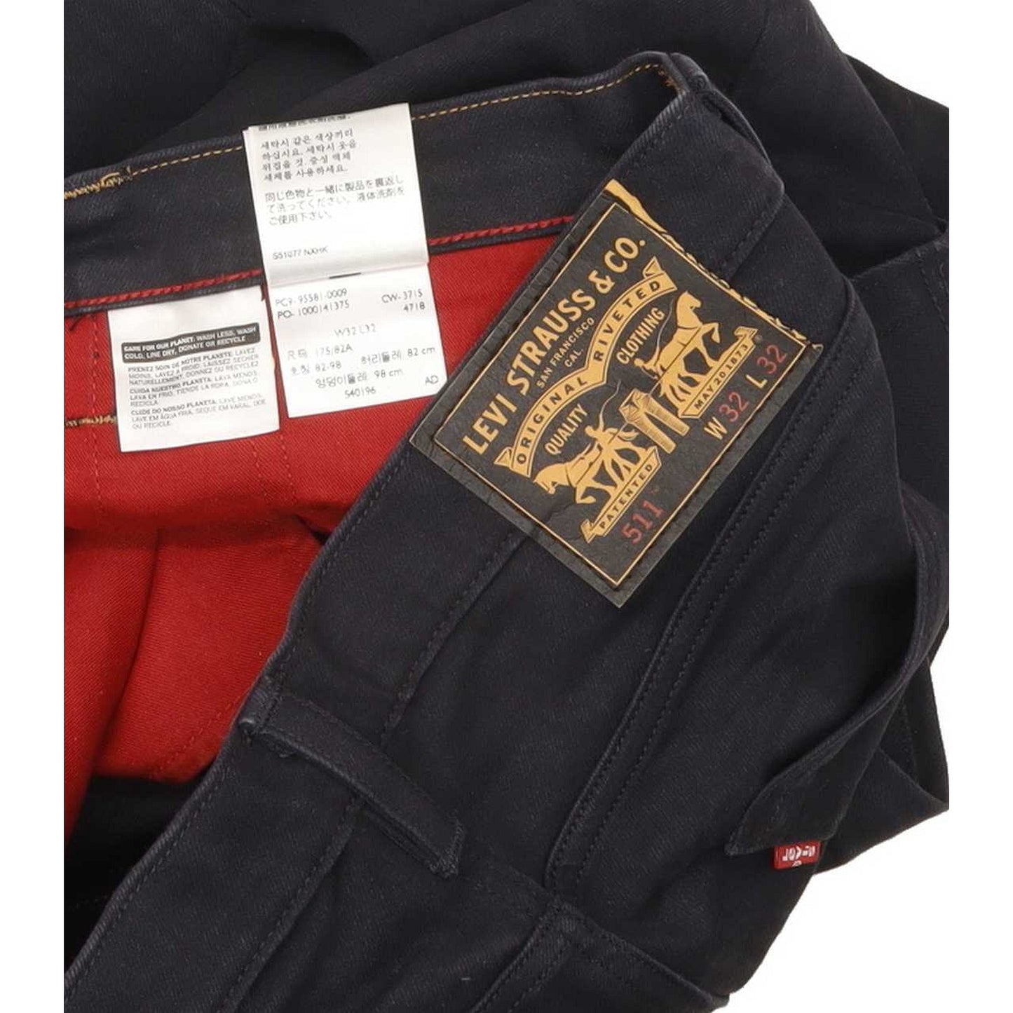 Levi's 511 Men Navy Straight Slim Jeans W32 L31