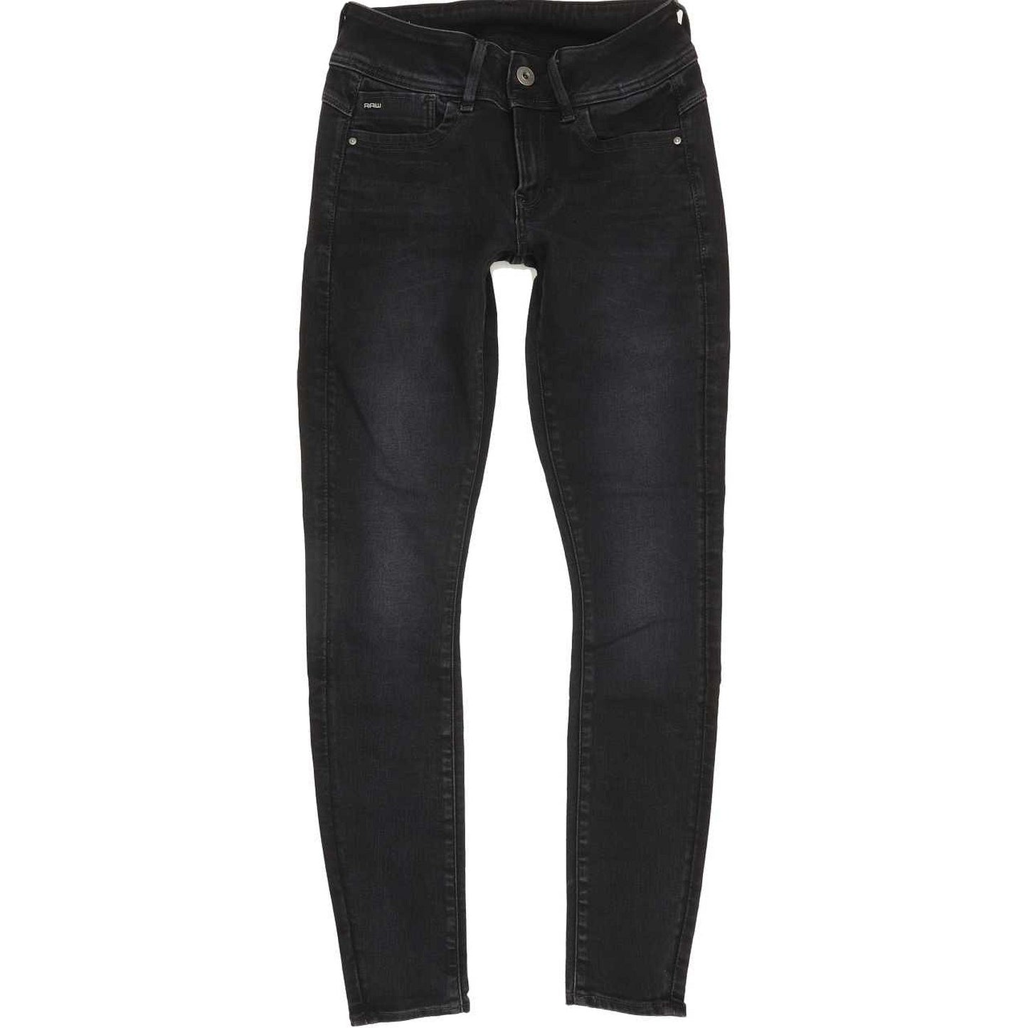 G-Star Lynn Mid Women Black Skinny Slim Stretch Jeans W28 L29