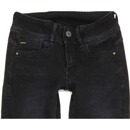G-Star Lynn Mid Women Black Skinny Slim Stretch Jeans W28 L29