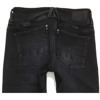 G-Star Lynn Mid Women Black Skinny Slim Stretch Jeans W28 L29