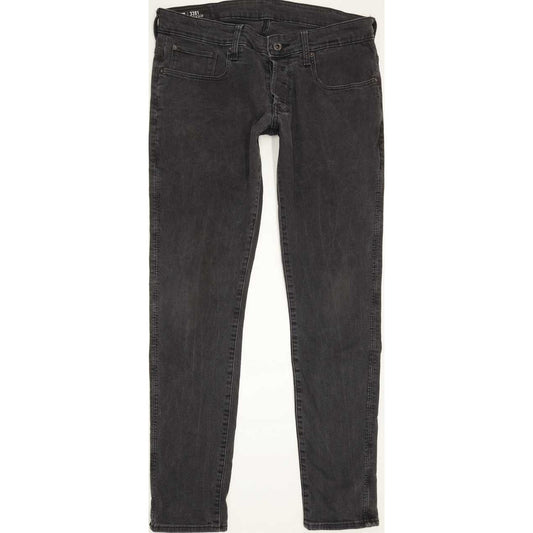 G-Star 3301-A Super Men Charcoal Straight Slim Stretch Jeans W33 L31