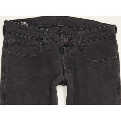 G-Star 3301-A Super Men Charcoal Straight Slim Stretch Jeans W33 L31