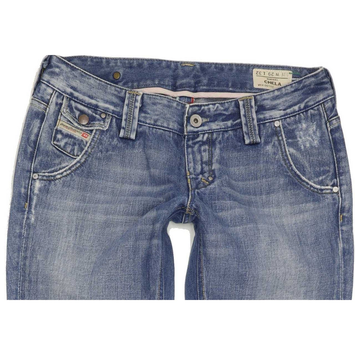 Diesel Chela 0070Z Women Blue Straight Slim Jeans W29 L32