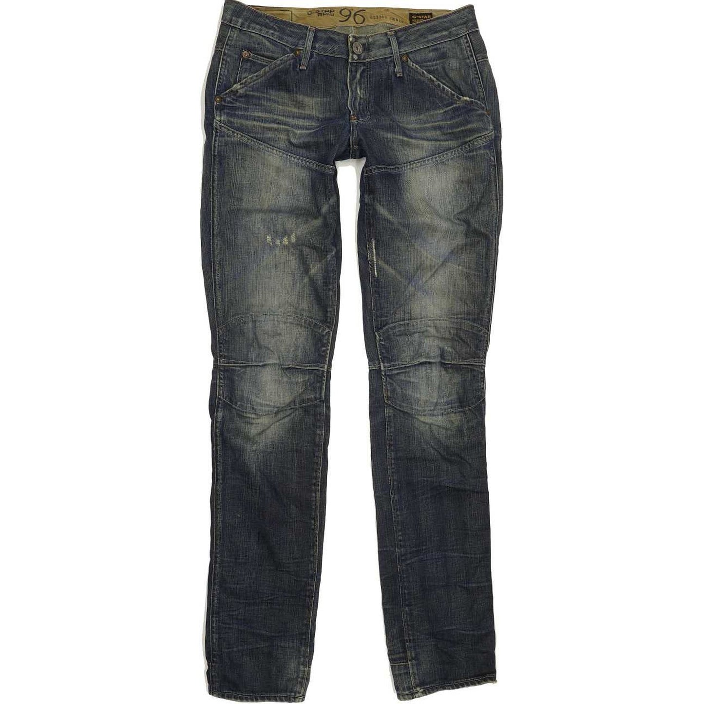 G-Star Men Blue Straight Slim Jeans W28 L34