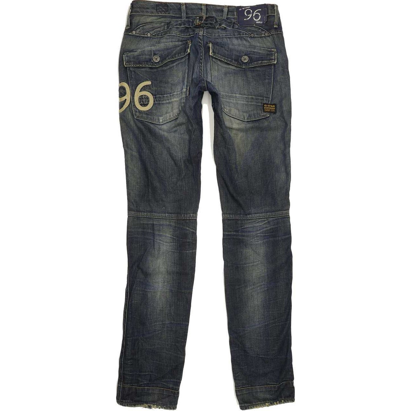 G-Star Men Blue Straight Slim Jeans W28 L34