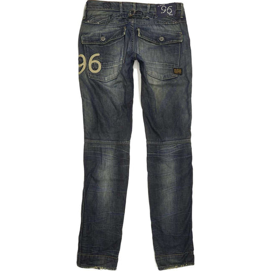 G-Star Men Blue Straight Slim Jeans W28 L34