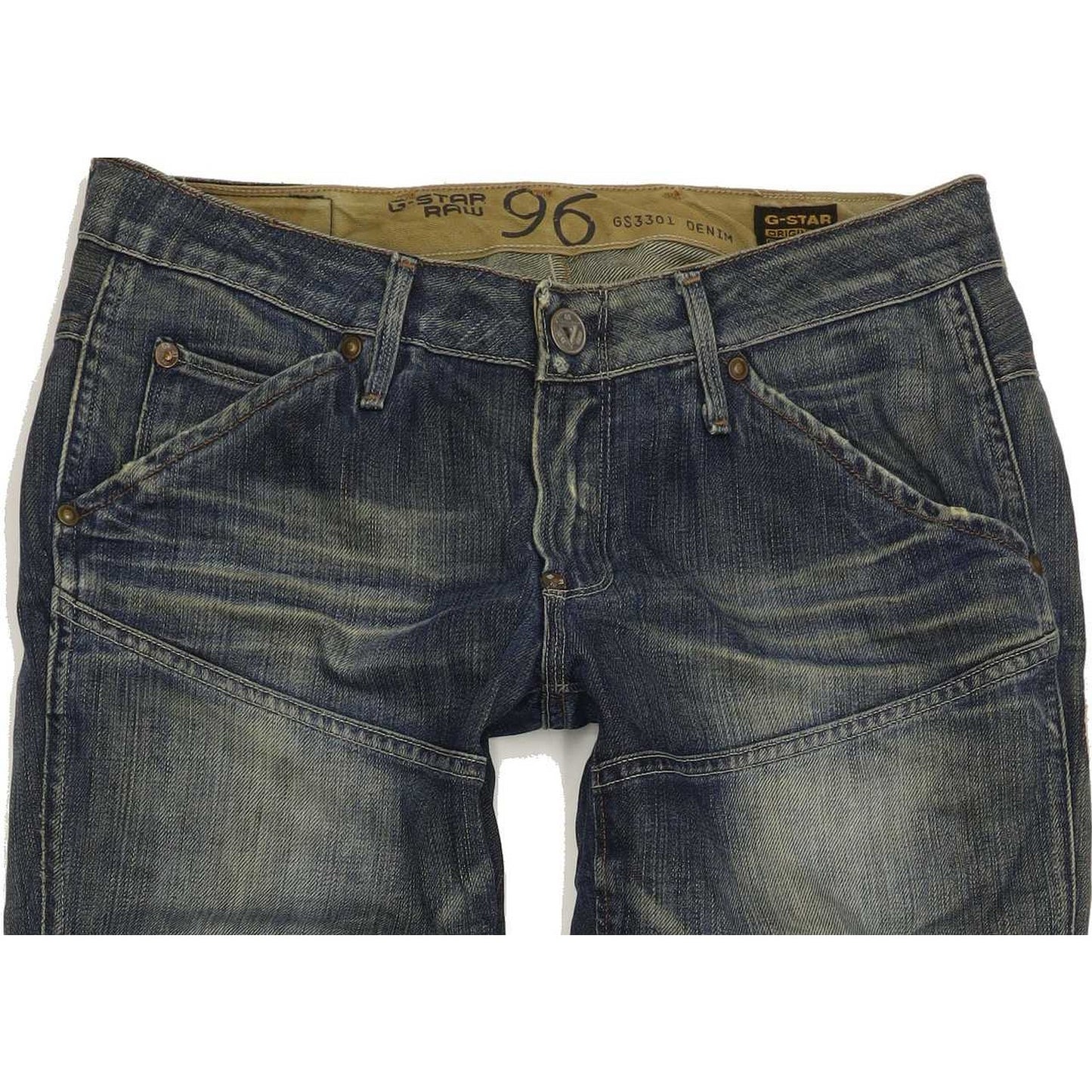 G-Star Men Blue Straight Slim Jeans W28 L34