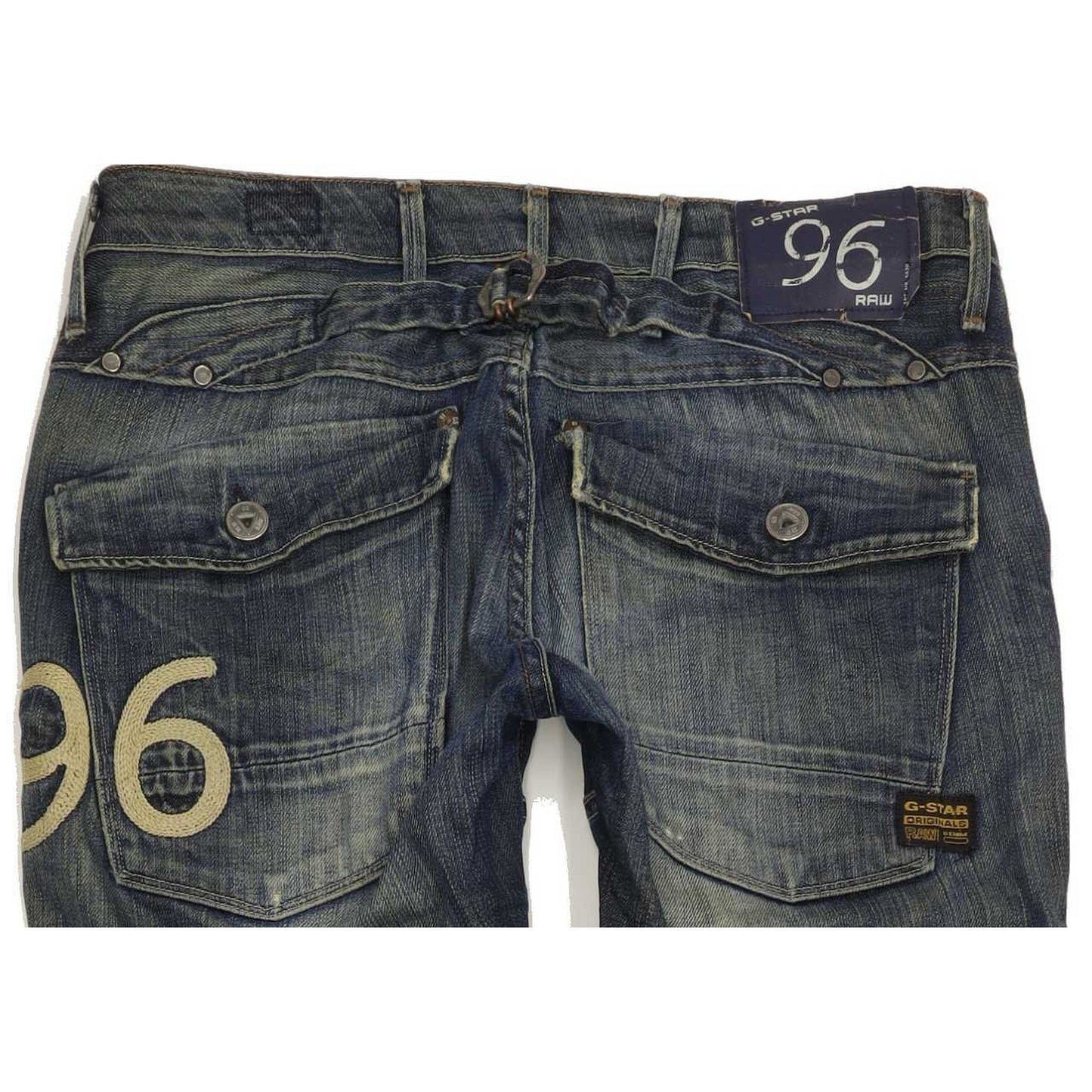 G-Star Men Blue Straight Slim Jeans W28 L34