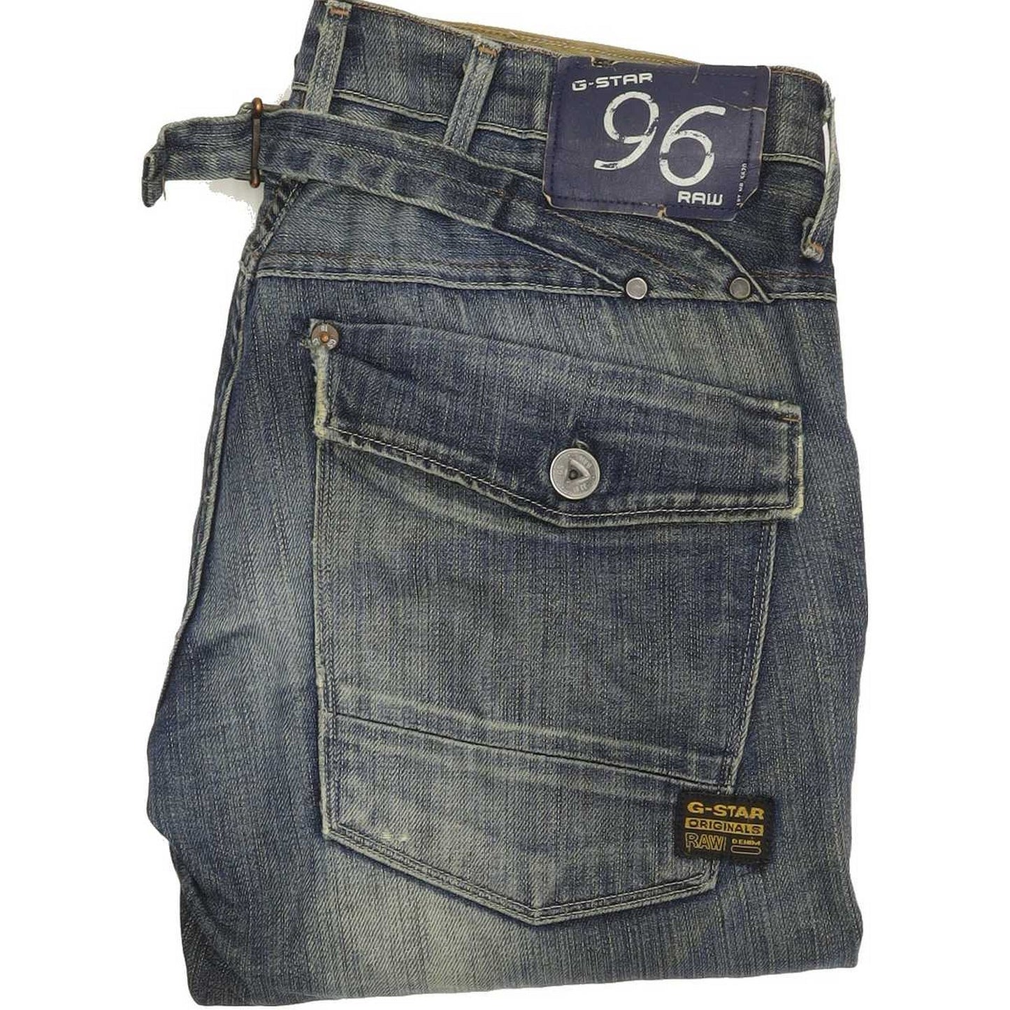 G-Star Men Blue Straight Slim Jeans W28 L34