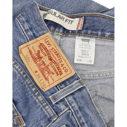 Levi's 505 Men Blue Straight Regular Jeans W36 L34