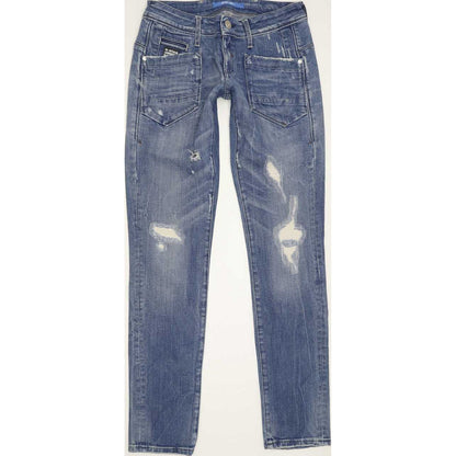G-Star Women Blue Straight Slim Stretch Jeans W26 L31