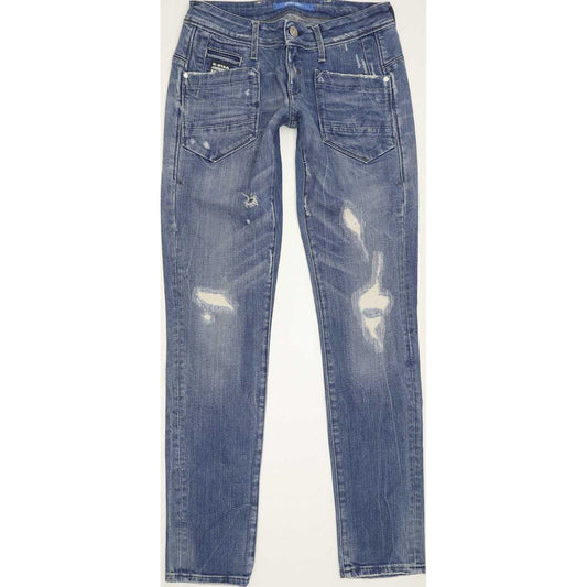 G-Star Women Blue Straight Slim Stretch Jeans W26 L31