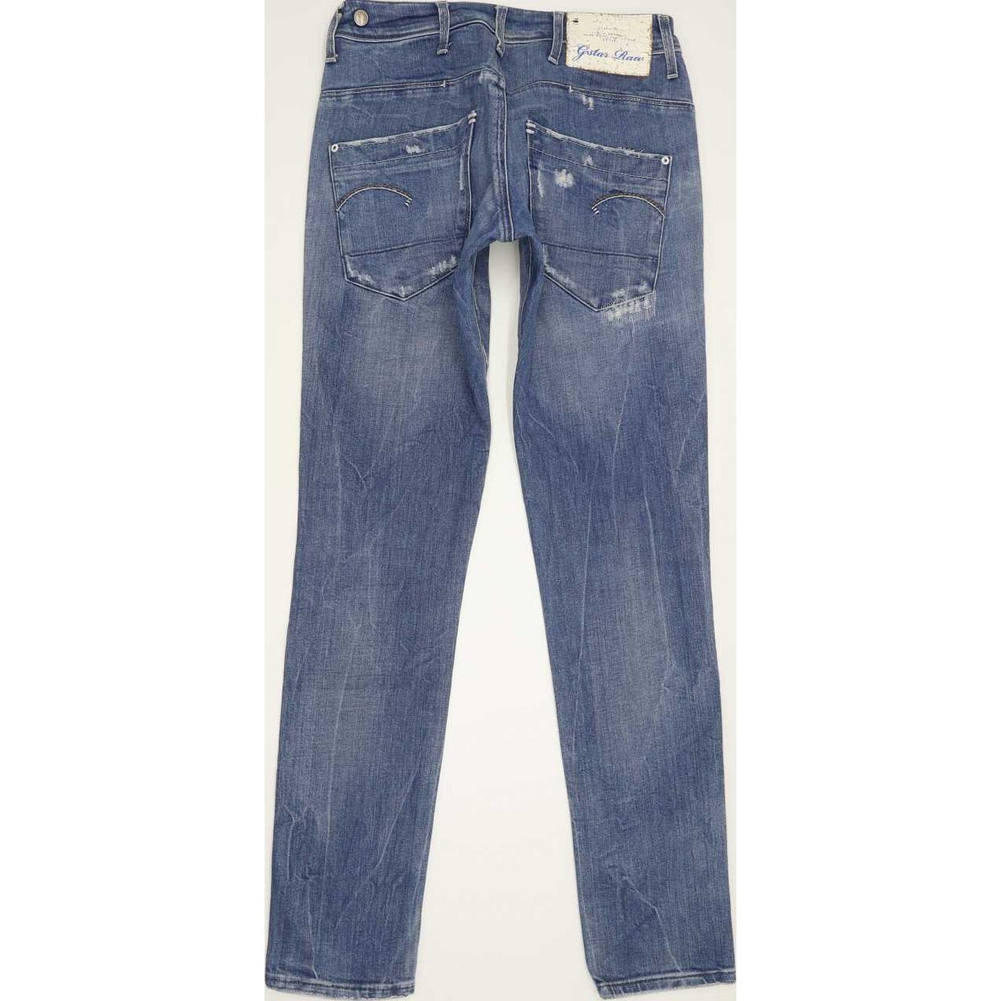 G-Star Women Blue Straight Slim Stretch Jeans W26 L31