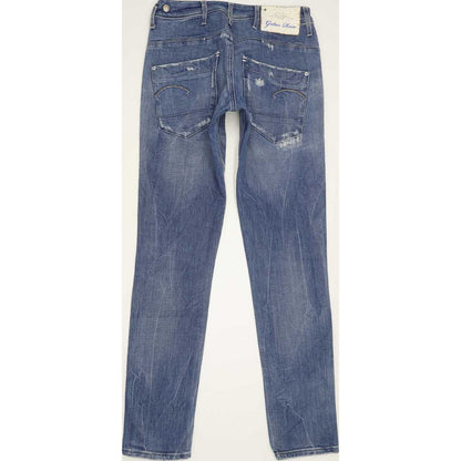 G-Star Women Blue Straight Slim Stretch Jeans W26 L31