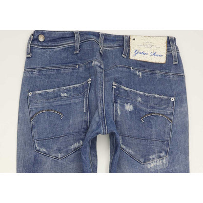 G-Star Women Blue Straight Slim Stretch Jeans W26 L31
