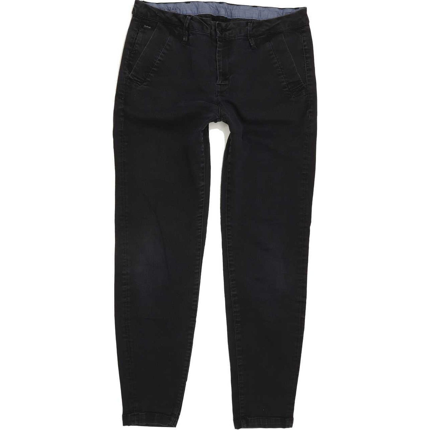 G-Star Women Black Tapered Regular Chino Stretch Jeans W28 L27