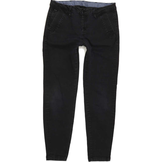 G-Star Women Black Tapered Regular Chino Stretch Jeans W28 L27