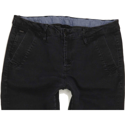 G-Star Women Black Tapered Regular Chino Stretch Jeans W28 L27