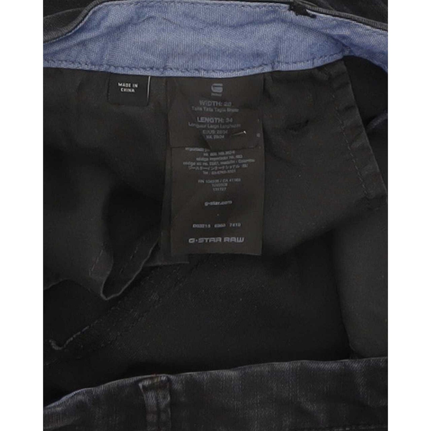 G-Star Women Black Tapered Regular Chino Stretch Jeans W28 L27