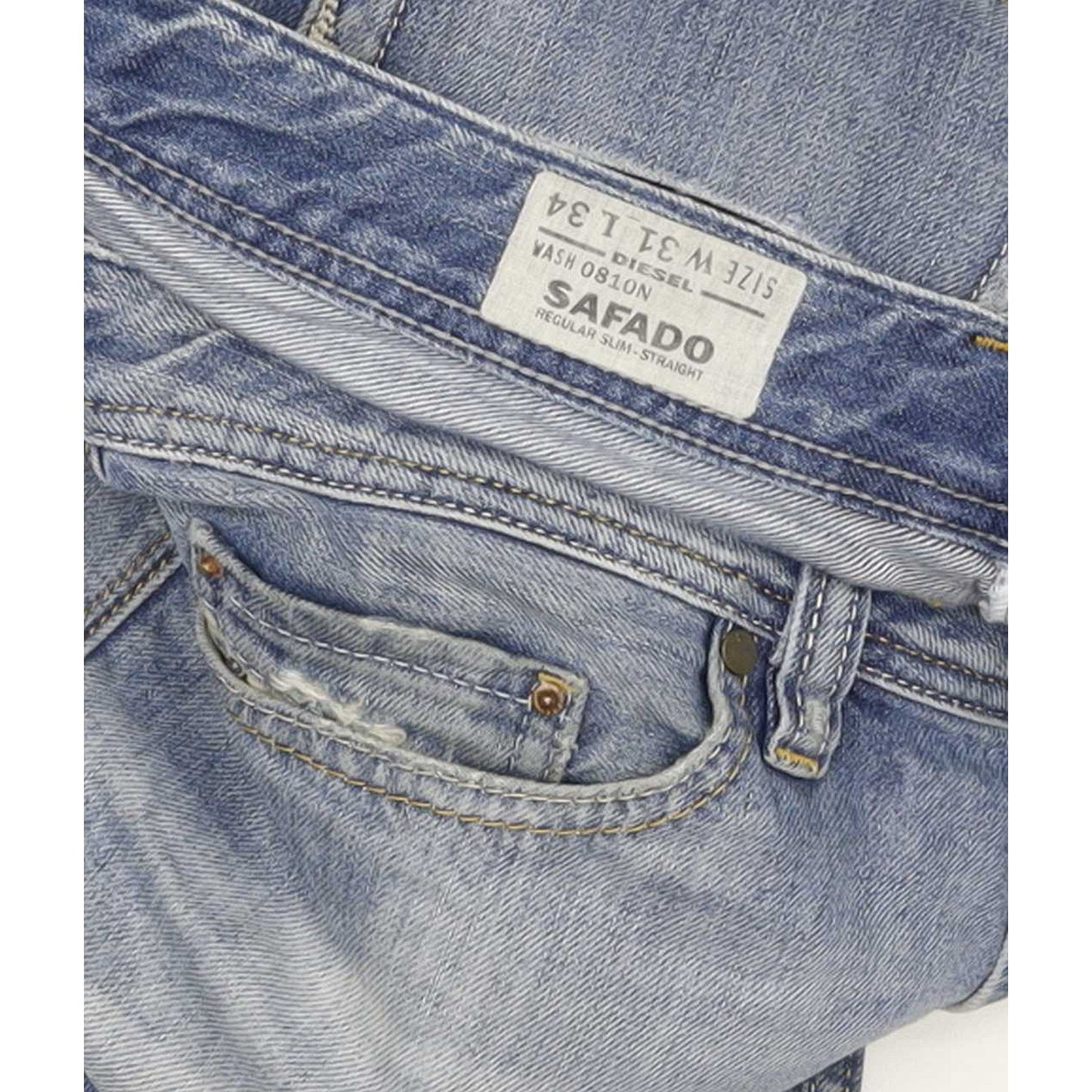 Diesel Safado Men Blue Straight Slim Jeans W32 L35