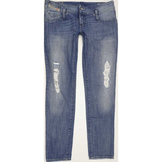 Diesel Matic 008AR Women Blue Tapered Slim Jeans W32 L32