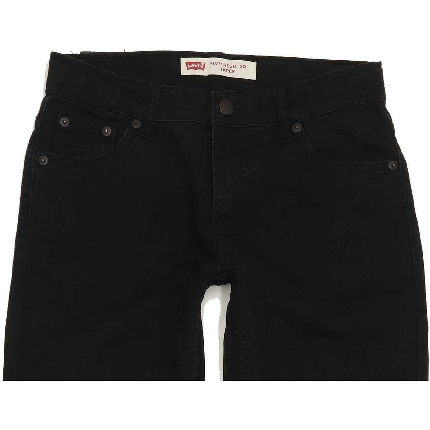Levi's 502 Kids Black Tapered Regular Stretch Jeans W26 L28